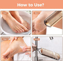 Foot File Foot Scrubber Pedicure - Callus Remover for Feet Easkep Professional Grater Rasp Foot Scraper Corns Callous Removers Cracked Dead Skin Remover for Dry and Wet Feet (Golden) — 6