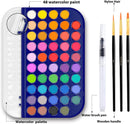 GETHPEN 48 Colors Watercolor Paint Set, 3 Brushes 1 Water Color Brush pen | Blue — 3