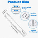 EBOOT 2 Pack Clear Plastic Ruler 6 Inch Straight Ruler for School | White — 3