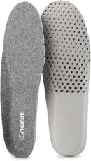 riemot Merino Wool Insoles for Women Breathable Honeycomb Shoe Inserts Comfortable Cushioning Replacement Innersoles Warm Sheepskin Insole for Winter Snow Boots Slippers Gray US8/ EU39 — 1