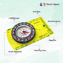 TurnOnSport Orienteering Compass - Advanced Scout Compass for Hiking, Camping, and Backpacking - Best Survival Gifts for Kids — 3