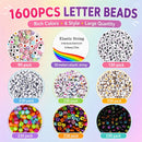 Redtwo 1600Pcs Letter Beads for Bracelets A-Z Alphabet Beads for Bracelets — 5