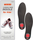 TEGA Kids' Carbon Fiber Insoles for Idiopathic Toe Walking - 1 Pair - Rigid Shoe Inserts to Correct Tiptoe Walking - Toddlers and Big Kids Insert (Big Kid 3) — 1