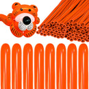 260 Orange Long Balloons for Balloon Garland Thickening Skinny Latex Twisting Animals Modeling Christmas Birthday Wedding Party Festival Decorations 100pcs — 1
