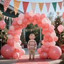 134Pcs Dusty Pink Balloons Different Sizes 5 10 12 18 Inch Retro Pink Latex Balloon for Birthday Wedding Baby Shower. — 7