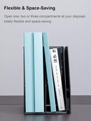 Leven Collapsible Magazine File Holder/Desk Organizer for Office Organization and Storage with 3 Vertical Compartments, Dark Grey, — 4