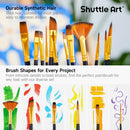 Shuttle Art Acrylic Paint and Brush Set Bundle, 24 Colors Acrylic Paint and 12 PCS Brush with Case — 5