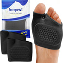 1 Pair Metatarsal Pads for Women & Men, Gel Ball of Foot Cushions for Morton's Neuroma & Metatarsalgia Pain Relief – Non-Slip Foot Pads for Walking, Running, Standing (Black, L) 1