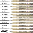 Muchcute Micro Fineliner Drawing Art Pens,12 Black Art Supplies Adult Craft | 12 Tip Sizes — 2