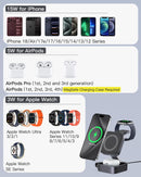 3 in 1 Wireless Charging Station for Apple Devices, Magnetic Foldable Travel Fast Charger Stand Compatible with MagSafe for iPhone 18/Air/17/16/15/14/13/12 Series, Apple Watch & AirPods Pro/4/3/2 photo 5