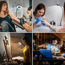 iZELL Desk Lamp, [3 Color Modes & 10 Brightness] LED Reading Light with Clamp, Silicone Flexible Arm Book Light for… — 6