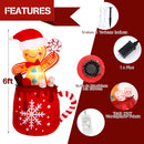 Crowye 6 FT Christmas Inflatables Gingerbread Inflatable Outdoor Decoration — 3