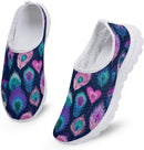 Daily Low Top Slip On Floral Print Sneaker Breath Mesh Insole Shock Absorb Thick Outsole Relax Leisure Shoe - Peacock‑a — 4