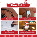 8FT Hanging Inflatable Christmas Climbing Santa & Reindeer Decor — 8