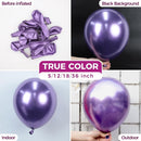 Bezente Metallic Purple Latex Party Balloons 150 Pack 5 inch | 12-purple-s119 | 5inch (Small) — 2