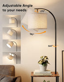 PARTPHONER Floor Lamp with Table, Night Stand with Lamp, Narrow Side Table with 3CCT LED Bulb, Small Coffee Table,… — 5