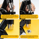 zonglan Heavy Duty Grommet Tool Kit of 1/2" 5/16" and 3/8",Multi Size Handheld Eyelet Tool Plier Rivet Press with 900 pcs Silver Grommets for Tarp Leather Fabric | 3-Die Set: 1/2", 5/16", 3/8" — 5