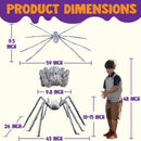 JOYIN Halloween Outdoor Decorations Giant Spider, Scary Large Spider Props for Yard Lawn Halloween Outside Decor and Indoor Party Decor, Gray (Standing Height is 15 inches) — 6
