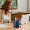 Ceramic Pen Holder for Desk, Pencil Cup, (Royal Blue, Set / 1) — 6