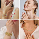Funtopia 2500Pcs Spacer Beads for Jewelry Making, Gold Beads for Bracelets — 3