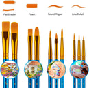 Paint Brushes Set for Acrylic Painting, 20 Pcs Oil Watercolor Acrylic Paint Brush, Artist Paintbrushes for Body Face Rock Canvas, Kids Adult Drawing Arts Crafts Supplies, Blue — 3