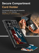 Vihibii for Samsung Galaxy S24 Ultra Case Wallet with Card Holder, Black — 3