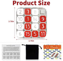 Number Puzzle, Slide Puzzle, 15 Number Puzzle Slide Game, Number Puzzle for Adult, Red and White Number Sliding Educational Learning Games, Travel Games, Party Favors — 2