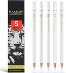 MARKART Professional White Charcoal Pencils Set, 5 Pieces — 1