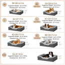 EHEYCIGA Orthopedic XL Dog Bed for Large Dog, Memory Foam Dog Couch, Grey