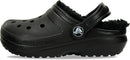 Crocs Kids' Classic Lined Kids Clog – Black/Black — 1