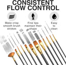Professional Artist Paint Brush Set of 12 - Acrylic Painting Brushes Kit — 2