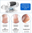 Electric Foot Callus Remover Kit, Elmchee Rechargeable Callous removers 3 Grinding Heads Waterproof Foot Scrubber File, Professional Pedicure Tools kit Feet Care for Dead, Cracked Dry Skin - White — 5