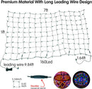 Dirnun Led Christmas Net Lights Outdoor Christmas Lights Multicolor 160LED 5ftx7ft, Waterproof Outdoor Indoor Fairy Mesh Net Light for Xmas Party, Yard, Patio, Trees, Shrubs, Bushes Decorations — 6
