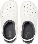Crocs Unisex-Adult Classic Lined Clog | 7 Women/5 Men | White/Grey — 4