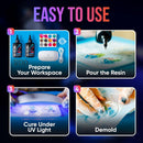 CRAFT RESIN 1000g UV Resin Kit Hard Type Low Viscosity – Crystal Clear and No-Yellowing UV Resin Glue for DIY,… — 4
