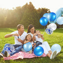 68Pcs Blue and White Balloons Kit 12 Inch, Blue Confetti Balloons Light Blue Baby Blue Pearl White Party Balloons with Ribbons for Birthday, Wedding, Baby Shower, Graduation Decorations | Lanbai — 7