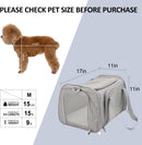 Henkelion Cat Carriers Dog Carrier Pet Carrier For Small / Medium Cats Dogs Puppies (Up To 15lbs), TSA Airline Approved Small Dog Carrier Soft Sided, Collapsible Waterproof Travel Puppy Carrier - Grey — 4