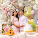 Dusty Pink Balloon Arch Kit for Birthday Decorations | Pink White Grey — 2