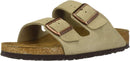 Birkenstock womens ArizonaSandal – Taupe Suede Soft Footbed — 1