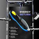 Welnove Carbon Fiber Sport Insoles with Arch Support - Shock Absorbing Performance Insoles for High Impact Sport- Energy Return,Increased Performance and Injury Protection-Not for Tight Shoes - L - Sky Blue — 5