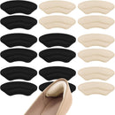Heel Pads Cushions Inserts for Loose Shoes Heel Grips (Beige+Black,18Pcs) - Black and Beige | 9-pairs — 1