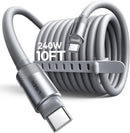 LISEN 10FT USB C Cable Fast Charging Chubby 240W USB C to USB C Cable Cord 1