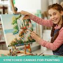 ESRICH Stretched Canvas for Painting, 16 Pack 8x8 Square Canvases for Painting Primed Acid-Free Blank Canvases,Painting Canvas for Beginners, Artists for Oil,Acrylic Paint, Pouring Painting. | 8x8in-16P — 6