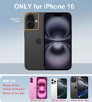 for iPhone 16 Case [Shockproof] [Dropproof] [Heavy Duty Protection] [with Screen Protectors] Rugged Slim & Tough Non-Slip Protective Dual-Layer Phone Cover, Black — 2