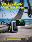 Mini Bike Tire Pump, 120PSI Electric Bicycle Pump with Digital Gauge, Auto Stop, 20s Fast Inflation Portable Air Pump with Presta & Schrader Valve for Road Bike, Mountain Bike, E-Bike, Scooter — 3