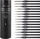 Golden Maple Miniature Paint Brushes, 15PC Model Brushes Micro Detail Paint Brush Set, Fine Detailing for Acrylics, Oils, Watercolors & Paint by Number, Figurine (Black) — 1