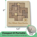 The Whole Year Puzzle – Wooden Puzzles for Teen' & Adults, Educational Games for Families & Gift Ideas for Classroom Games, Shape & Pattern Calendar Brain Teaser for Ages 14+ — 5