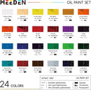 MEEDEN Oil Paint Set, Non-Toxic 24 x 22ml/0.74oz Oil Paints for Canvas Painting | 24 Colors — 2