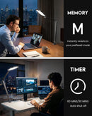 LitONES Remote LED Desk Lamp with Clamp, 2000LM, 30 Modes, Metal Arm — 8