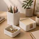 Aesthetic Desk Organizer Set of 3 - Sturdy Concrete Office Accessories — 1